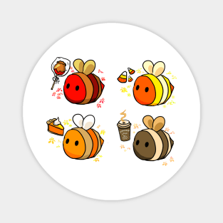 Full Set of Fall Treats Bees Magnet